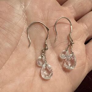 925 Crystals Dangle Earrings
